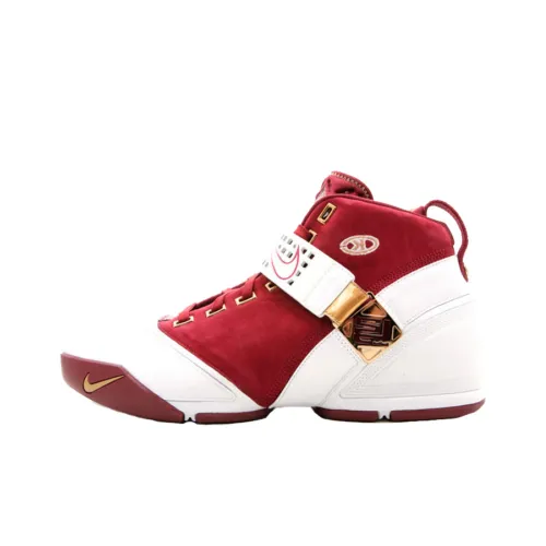 Nike Lebron 5 Christ The King Guest Suede High Top Vintage Баскетбольные Кроссовки Мужские Красный Белый