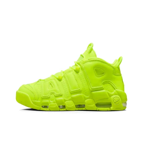 Nike Air More Uptempo Volt Амортизация Противоскользящий Устойчивый к истиранию Поддержка Легкий MID Топ