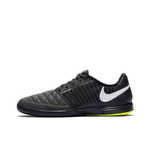 Nike Lunar Gato IC IN Для помещений Амортизаторы Slip-resistant (против скольжения) Abrasion-resistant (устойчивый к истиранию) Футбольные бутсы Мужской Черный Зеленый
