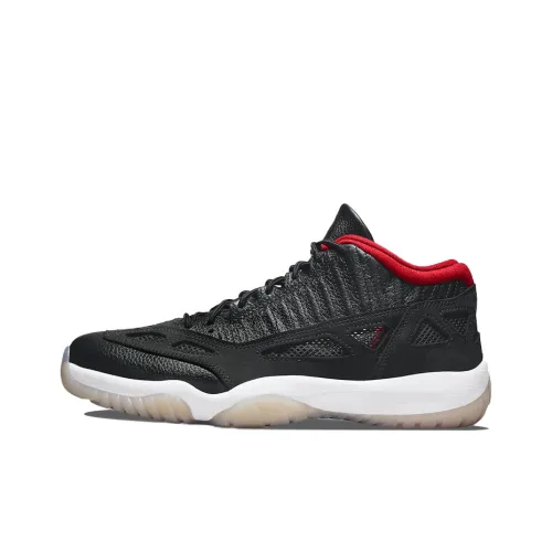 Jordan Air Jordan 11 Retro Low Ie 'Dark Red' Low Top Винтажные баскетбольные кроссовки Мужские Черный Красный
