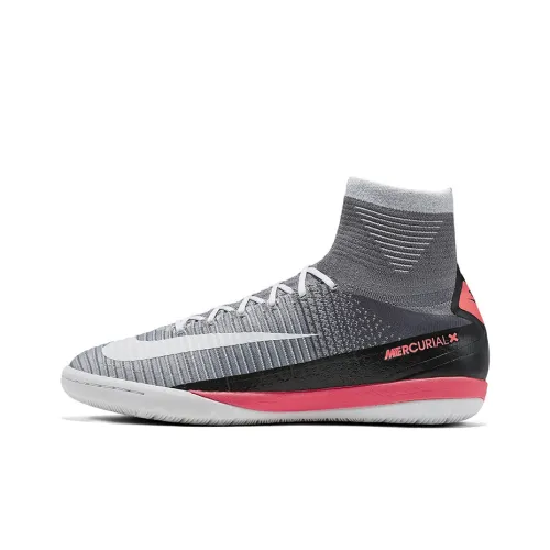 Nike Mercurialx Proximo 2 IC IN Амортизаторы Slip-resistant Abrasion-resistant Футбольные бутсы Мужские Серый Розовый