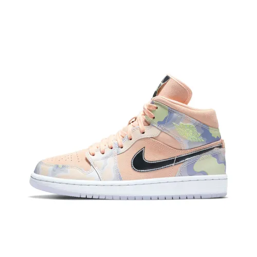 Jordan Air Jordan 1 Винтажные баскетбольные кроссовки MID Топ Женские