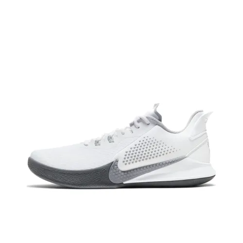 Nike Mamba Fury EP Амортизация Износостойкий Низкий Топ Винтажные Баскетбольные Кроссовки Унисекс Белый Серый