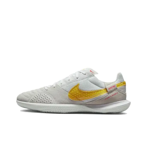 Nike Streetgato IC IN Амортизаторы Ударопрочные Устойчивые к истиранию Футбольные бутсы Мужские Серый Желтый