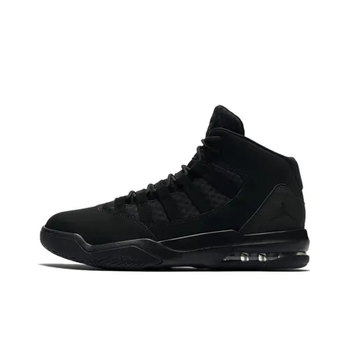 Jordan Max Aura 1 Anti-slip Легкий MID Топ Винтажные баскетбольные кроссовки Мужской Чисто черный