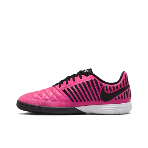 Nike Lunar Gato IC IN Амортизаторы Shock Absorbers Противоскользящие Устойчивые к истиранию Футбольные бутсы Мужские Розово-красные