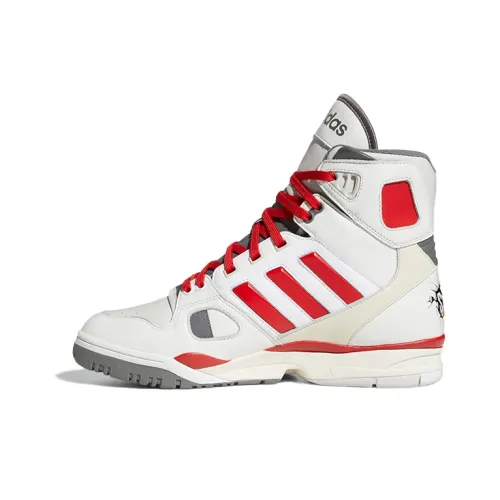 Adidas Originals Torsion Hi Дышащий Высокий Топ Винтажные Баскетбольные Кроссовки Мужские Белый Серый Красный