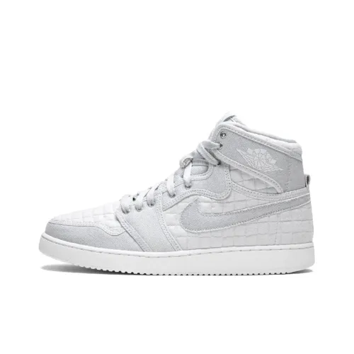 Jordan Air Jordan 1 Ретро AJKO Pure Platinum Non Slip Lightweight High Top Винтажные баскетбольные кроссовки Мужские Белый Серый