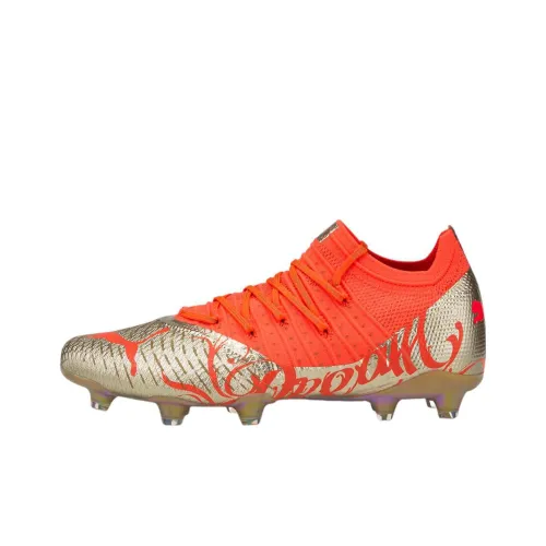PUMA AG Искусственная трава FG Твердый грунт Футбольные бутсы Мужские Оранжевый Желтый