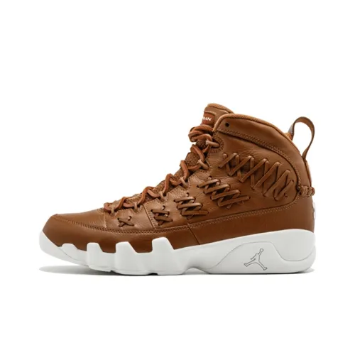 Jordan Air Jordan 9 Retro Pinnacle Баскетбольные кроссовки Anti-slip Lightweight High Top Винтажные баскетбольные кроссовки Мужские Коричневые