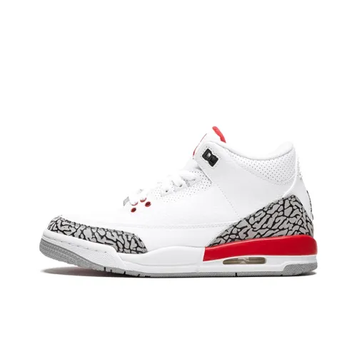 Jordan Air Jordan 3 Retro Hall of Fame MID Топ Винтажные баскетбольные кроссовки Женские Серый Белый Красный