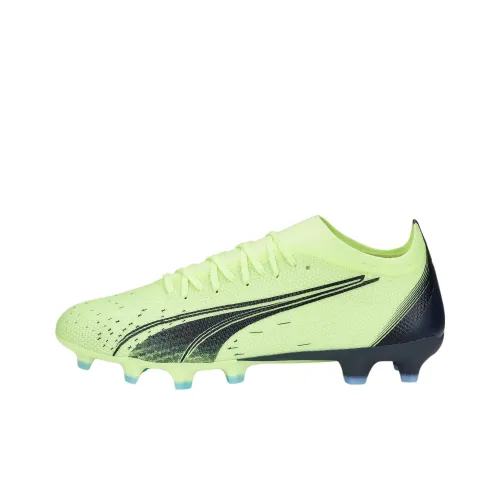 PUMA Ultra Match AG Искусственная трава FG Твердый грунт Искусственные шипы Естественная трава Футбольные бутсы Мужские Черный Зеленый