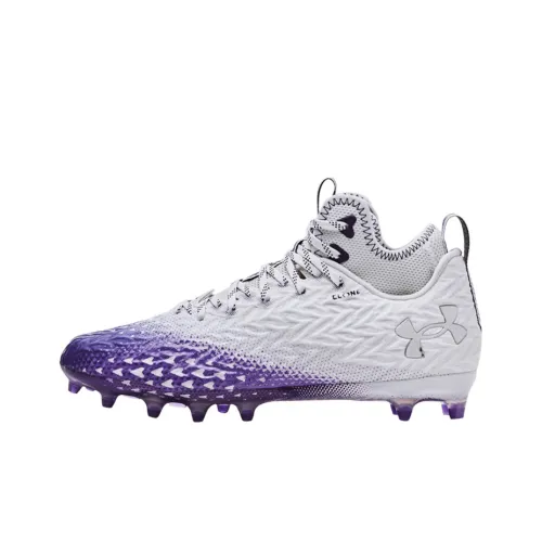Under Armour Spotlight Clone AG Искусственная трава Футбольные бутсы Мужской Белый фиолетовый