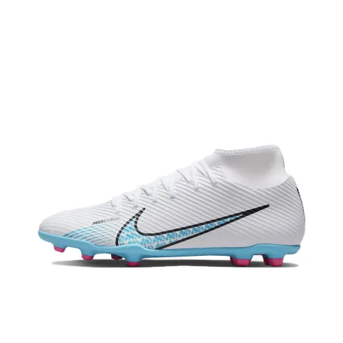 Nike Mercurial Superfly 9 MG MULTI Ground Искусственный шипы Мужские футбольные бутсы Белый Синий