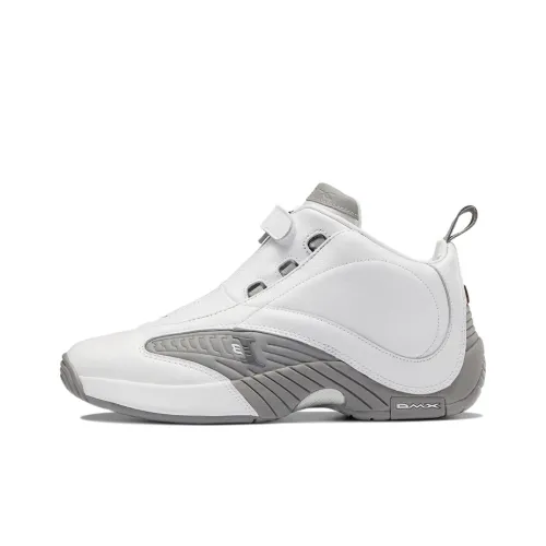 Reebok Answer IV MID Топ Винтажные Баскетбольные Кроссовки Мужские Белые Серые