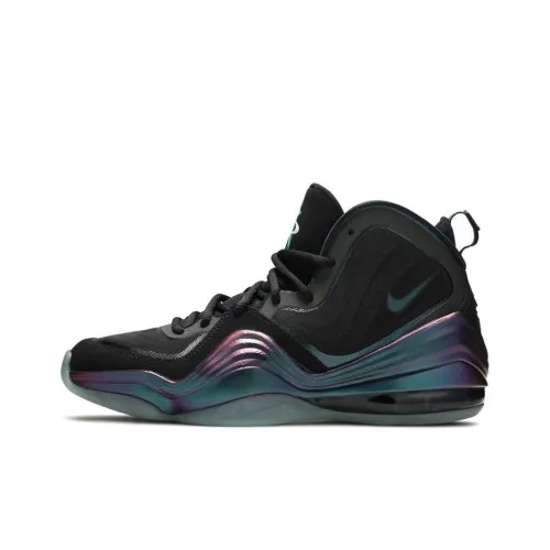Nike Penny V Invisibility Плащ Shock Absorbers Slip-resistant MID Топ Винтажные баскетбольные кроссовки Мужской Черный Фиолетовый