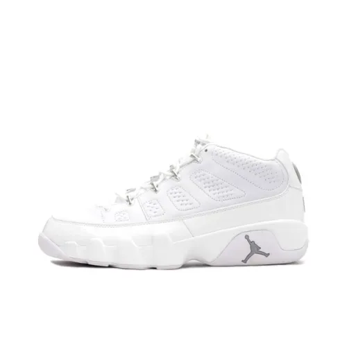 Jordan Air Джордан 9 Противоскользящее покрытие Низкий топ Винтажные баскетбольные кроссовки Мужской Белый