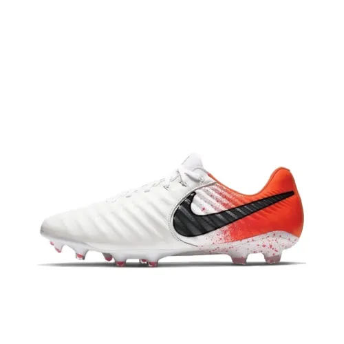 Nike Tiempo Legend 7 FG Твердый грунт Естественная трава Устойчивый к истиранию Дышащие Футбольные бутсы Унисекс Белый