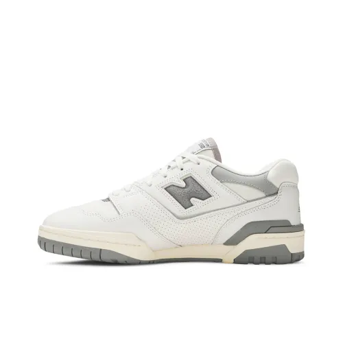 Aimé Leon Dore x New Balance NB 550 Silver Низкий Топ Винтажные Баскетбольные Кроссовки Унисекс Белый Серый