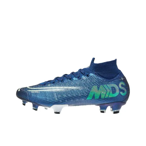 Nike Mercurial Superfly 7 FG Твердый грунт Противоскользящие Устойчивые к истиранию Футбольные бутсы Унисекс Синий