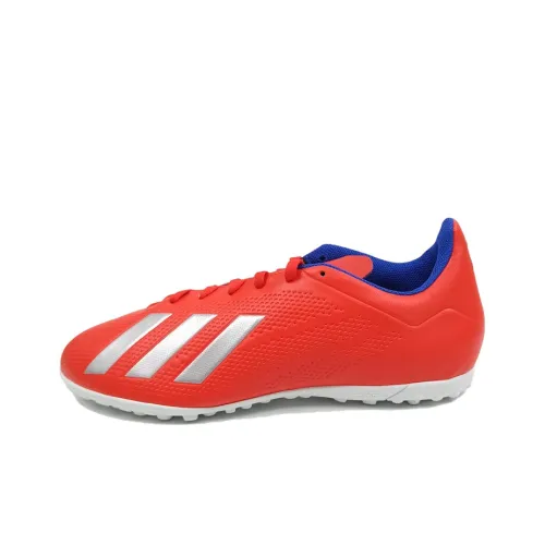 Adidas X 18,4 TF Slip-resistant Abrasion-resistant Футбольные бутсы для детей Красный Серебряный