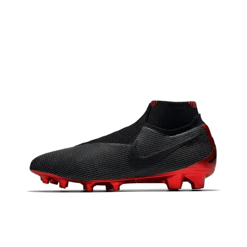 Nike Phantom VSN Elite FG Твердый грунт Противоскользящие Устойчивые к истиранию Футбольные бутсы Мужские Черные Красные