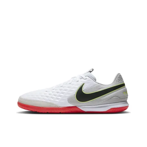 nike Tiempo Legend 8 IC IN Амортизаторы Shock Absorbers Противоскользящие Устойчивые к истиранию Футбольные бутсы Мужские Белый Красный