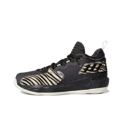 Adidas D Lillard 7 MID Топ Винтажные Баскетбольные Кроссовки Мужские Черные