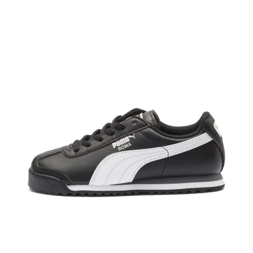 PUMA Roma Big Boys Basic+ Амортизация Устойчивый к истиранию Легкий Низкий Топ Кроссовки для тренировок Мужской Черный