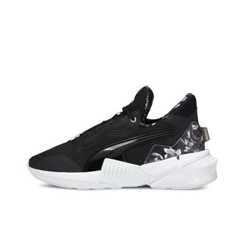 PUMA Provoke Xt Untamed Цветочный Низкий Топ Спортивные Кроссовки для Тренировок Женские Черный Белый
