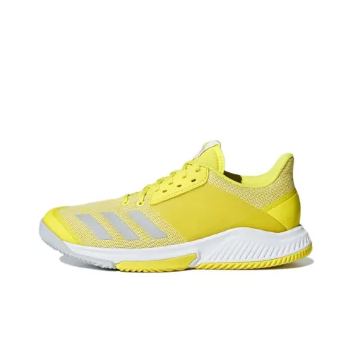 Adidas Crazyflight Team Slip-Resistant Abrasion-Resistant Low-Top Training Shoes Women's Neon Yellow Adidas Crazyflight Team Противоскользящие Износостойкие Низкие Кроссовки для тренировок Женские Неоново-желтые
