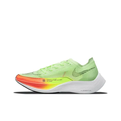 Nike ZoomX Vaporfly Next% 2 Neon Низкий Топ Тренировочные Кроссовки Мужские Зеленые Оранжевые