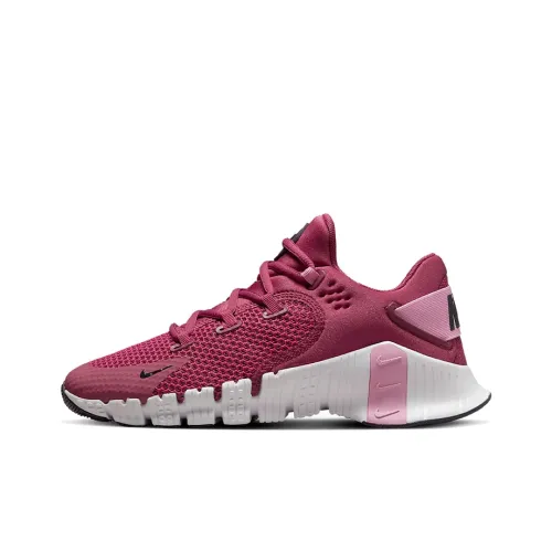 Nike Free Metcon 4 Амортизаторы Shock противоскользящие устойчивые к истиранию низкий топ кроссовки для тренировок женские розовые