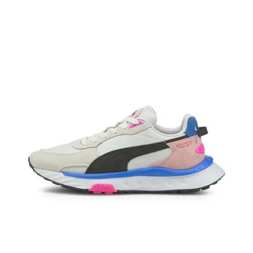 PUMA Wild Rider Series Low Топ Тренировочные Кроссовки Унисекс Белый Розовый Синий