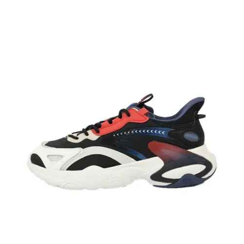 Erke Yi Rebound Low Top Тренировочные Кроссовки Мужские Черные Красные