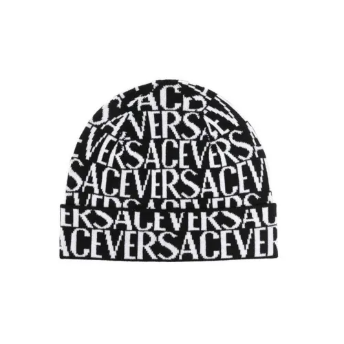 VERSACE Cotton Beanies Men's Black