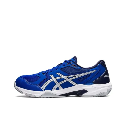 Asics Gel Rocket 10 Low Top Тренировочные Кроссовки Мужские Темно-синий Белый 2E Ширина
