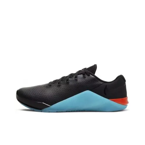 Nike Metcon 5 Амортизаторы Slip-resistant Abrasion-resistant Низкие Кроссовки для тренировок Унисекс Black Blue