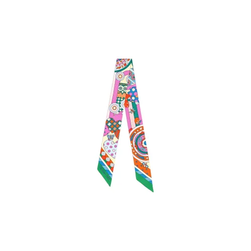 HERMES Twilly Шелковые Шарфы Женские Многоцветные