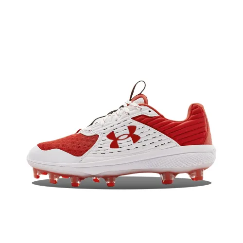 Under Armour Yard Амортизация Противоскользящие Легкие Низкие Кроссовки для тренировок Мужские Белые и Красные