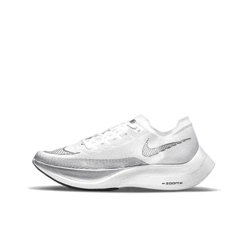 Nike ZoomX Vaporfly Next% 2 Low Топ Кроссовки для тренировок Унисекс Белый Серебряный