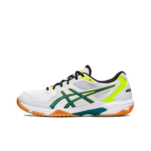 Asics Gel Rocket 10 Low Top Волейбол Кроссовки для тренировок Унисекс Белый Зеленый Желтый