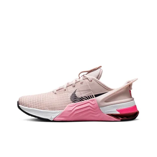 Nike Metcon Series 8 FlyEase с амортизаторами противоскользящие устойчивые к истиранию низкий топ кроссовки для тренировок женские розовый серый