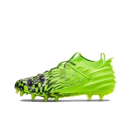 Under Armour Blur Smoke 2,0 MC LE AA Противоскользящая Устойчивая к истиранию Регби Обувь Мужская Черная Зеленая