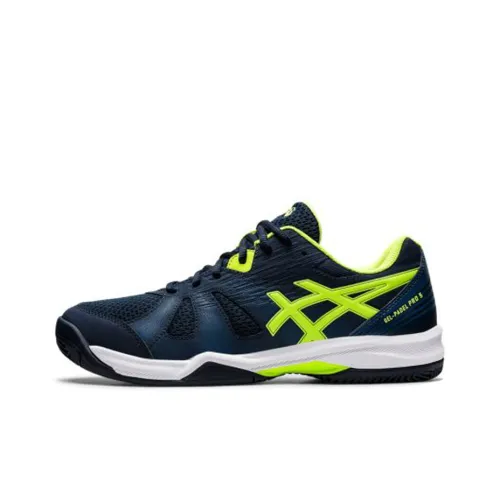 Asics Гель PADEL Pro 5 Low Топ Кроссовки для тренировок Мужские Темно-синие Зеленые