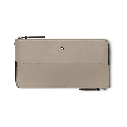 MONTBLANC Рельефная Телячья Кожа Хлопок для хранения Клатч Мужской Earth Серый