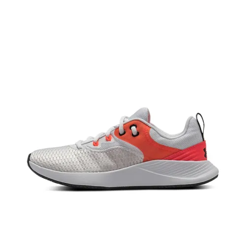 Under Armour Charged Breathe 3 Slip-Resistant Abrasion-Resistant Breathable Low-Top Training Shoes Women's White Red Утеряющий сцепление устойчивый к истиранию дышащий низкий топ тренировочные кроссовки для женщин белый красный