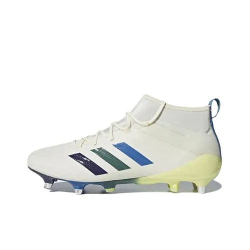 Adidas PREDATOR Series FLARE Мягкая трава Ботинки Устойчивые к истиранию MID Тренировочные Кроссовки Мужские Белый Синий