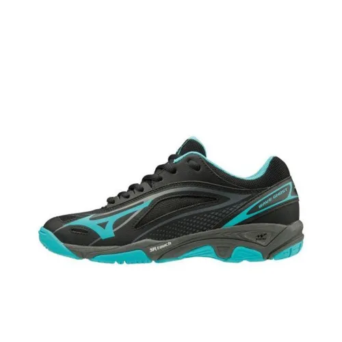 Mizuno Wave Ghost Slip-resistant Abrasion-resistant Low-top Training Shoes Women's Black Blue Мицубо Волна Призрак Противоскользящие Устойчивые к истиранию Низкий Топ Кроссовки для тренировок Женские Черный Синий
