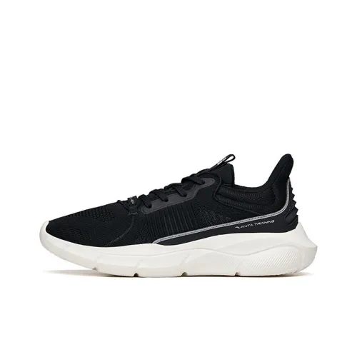 ANTA Ling Изогнутый Износостойкий Низкий Топ Кроссовки для тренировок Мужской Черный Белый Серый